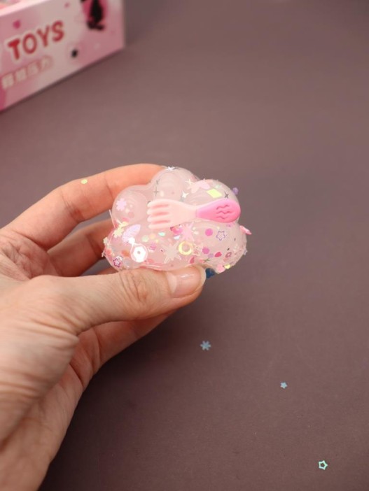 Мялка - антистресс «Магическая Таба ЛАПКА», розовая, 5 x 5,7 см 