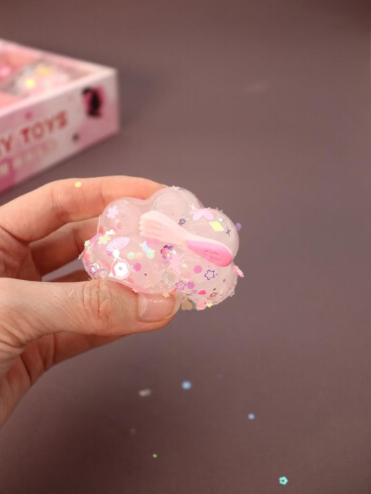 Мялка - антистресс «Магическая Таба ЛАПКА», розовая, 5 x 5,7 см 