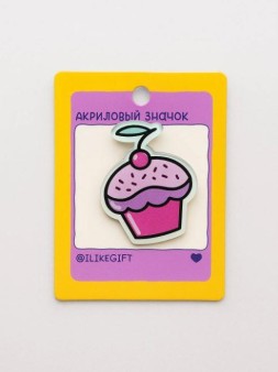 Значок акриловый iLikeGift "Кекс"