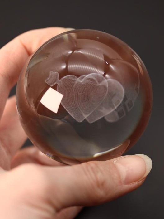 Ночник 3D iLikeGift «Two hearts» (6 см) 