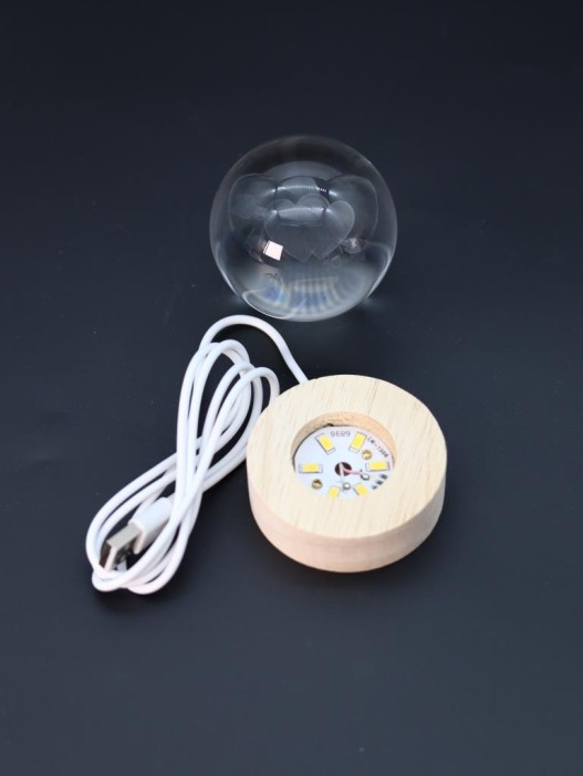 Ночник 3D iLikeGift «Two hearts» (6 см) 