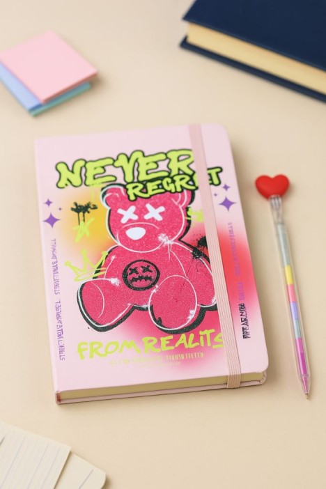 Блокнот (А5) &quot;Bear never regret&quot;, beige (14.5*21) 