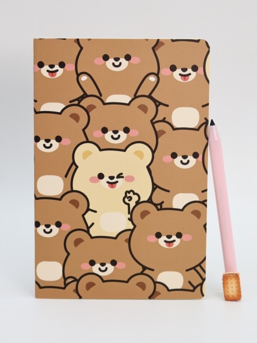 Блокнот (А5) "Many bear", brown (14.5*21) 