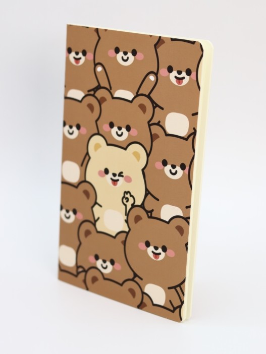 Блокнот (А5) "Many bear", brown (14.5*21) 