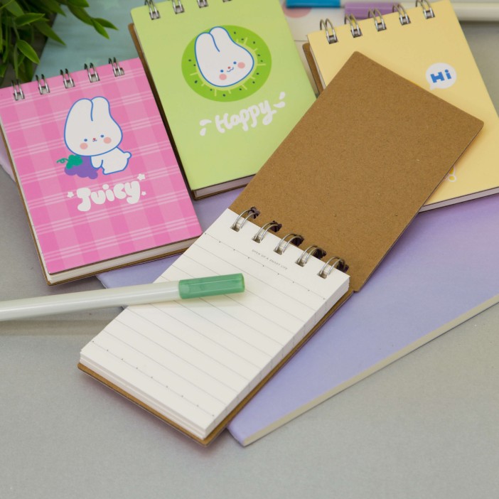 Блокнот (А7) "Funny bunny", red 