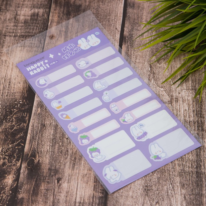 Наклейки для информации "Hare", purple 