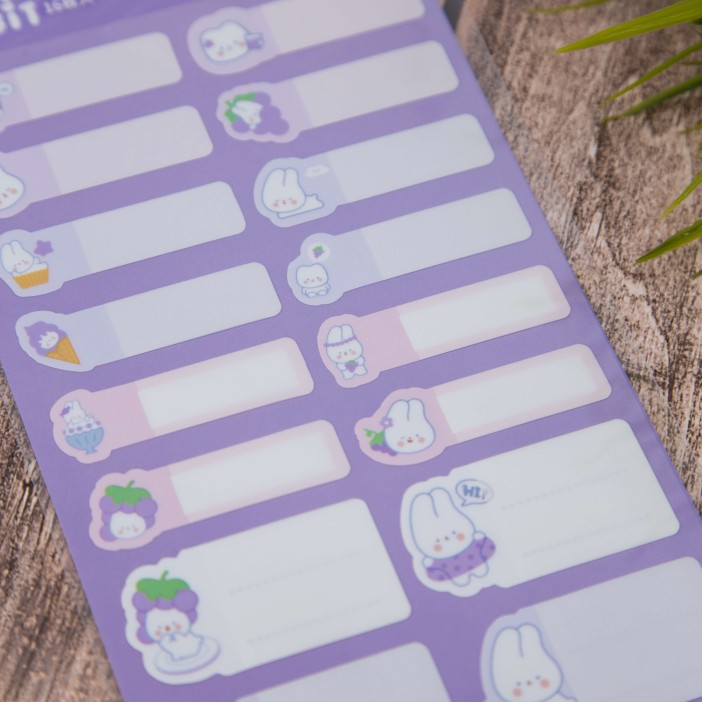 Наклейки для информации "Hare", purple 