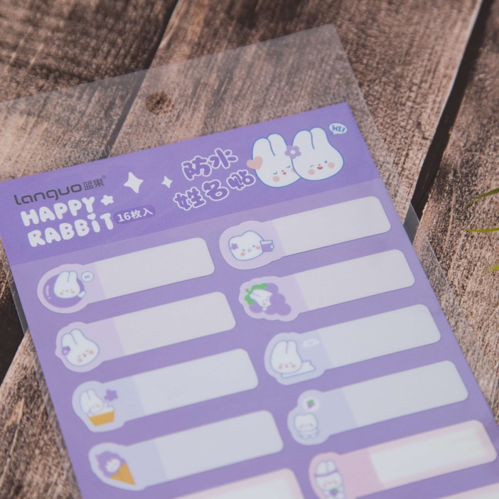 Наклейки для информации "Hare", purple 