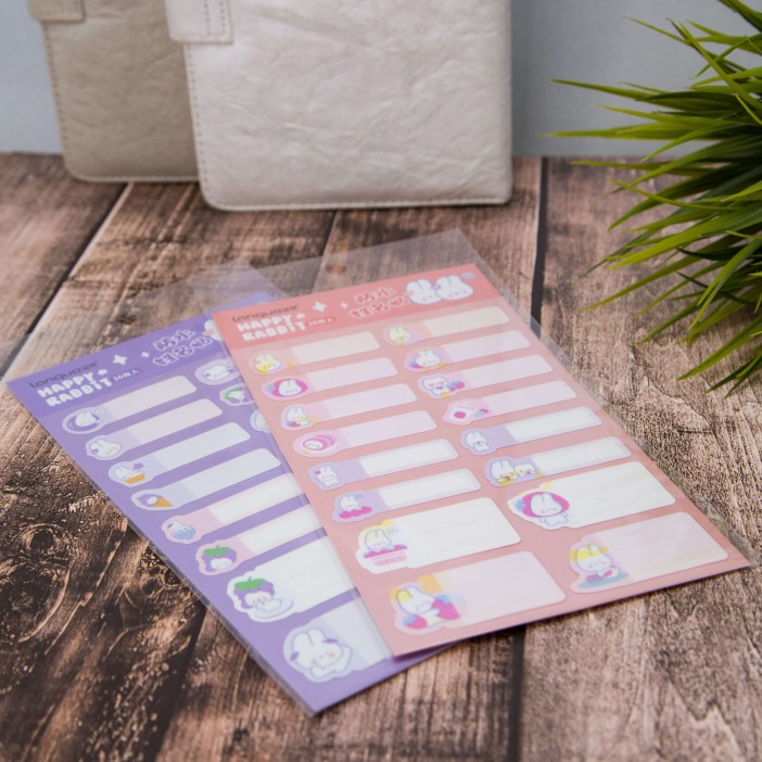 Наклейки для информации "Hare", purple 