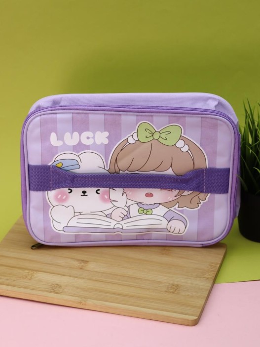 Сумка на чемодан сверху &quot;Anime Girl&quot;, purple (29*22*8) 