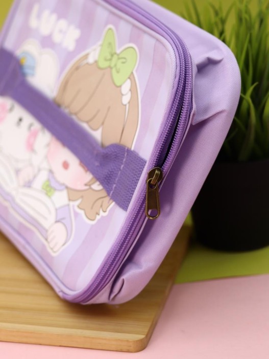 Сумка на чемодан сверху &quot;Anime Girl&quot;, purple (29*22*8) 