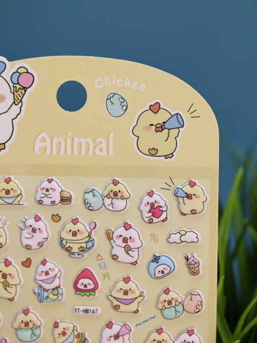 Наклейки объемные "The Iridescent Duck" (9*22,5 см) 