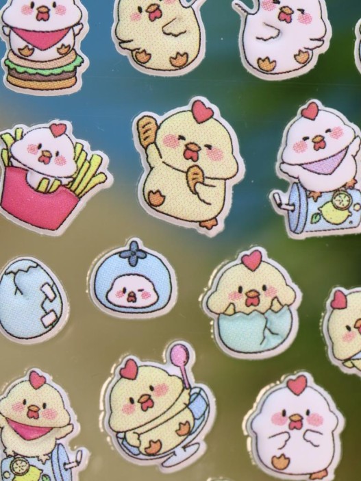 Наклейки объемные "The Iridescent Duck" (9*22,5 см) 