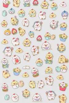 Наклейки объемные "The Iridescent Duck" (9*22,5 см)