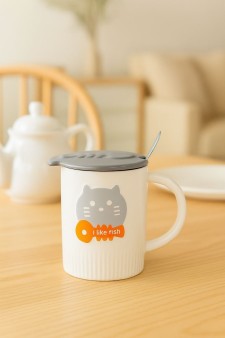 Кружка керамическая «I like fish», black (350 мл)