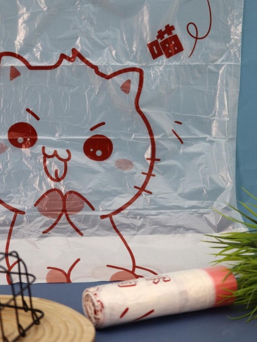 Декоративные пакеты на завязках &quot;Cute cat&quot;, 20 шт/рулон (45*50см) 