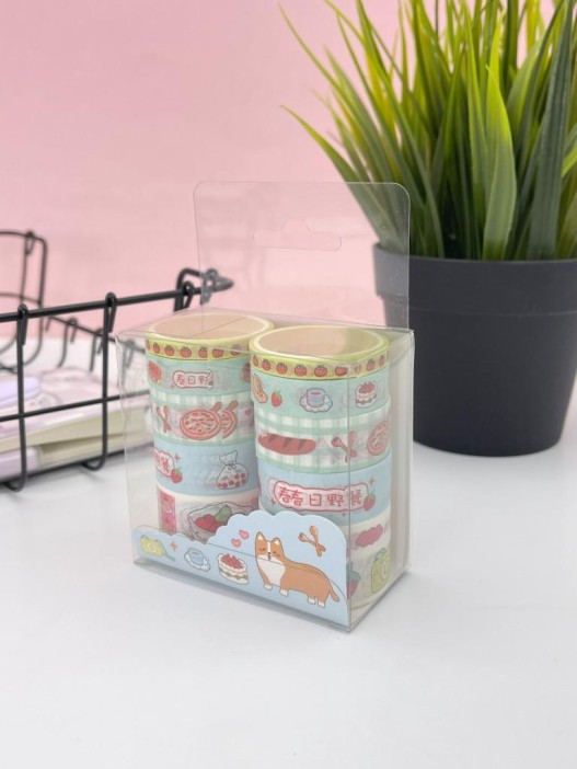 Набор декоративного скотча 10 шт. &quot;Food stories&quot;, dog, шоу-бокс 8 шт. 