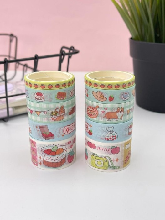 Набор декоративного скотча 10 шт. &quot;Food stories&quot;, dog, шоу-бокс 8 шт. 