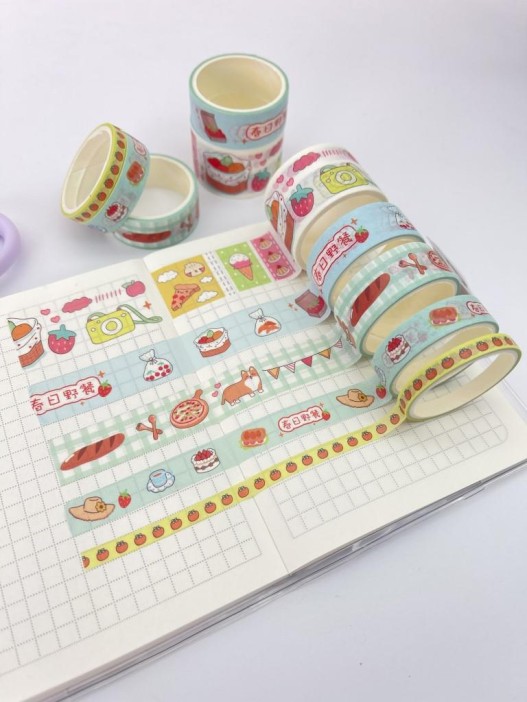 Набор декоративного скотча 10 шт. &quot;Food stories&quot;, dog, шоу-бокс 8 шт. 