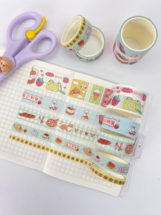 Набор декоративного скотча 10 шт. &quot;Food stories&quot;, dog, шоу-бокс 8 шт. 