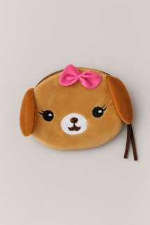 Кошелёк плюшевый &quot;Сute dog&quot;, brown (11*10 см)