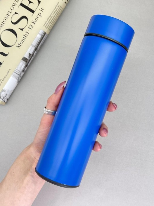 Термос с датчиком температуры «Metallic», blue (500 ml) 
