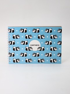 Скетчбук &quot;Panda&quot; 14х20 см,  плотность 100 гр