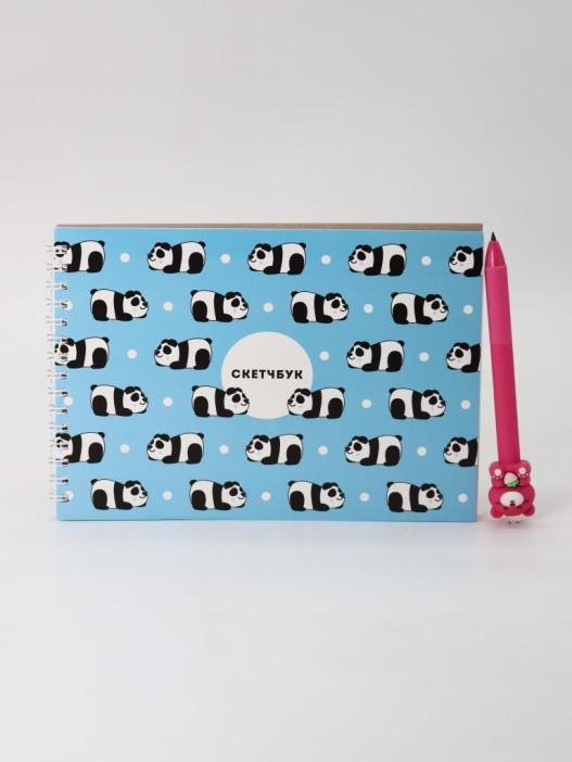 Скетчбук &quot;Panda&quot; 14х20 см,  плотность 100 гр 