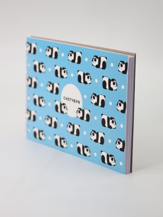 Скетчбук &quot;Panda&quot; 14х20 см,  плотность 100 гр 