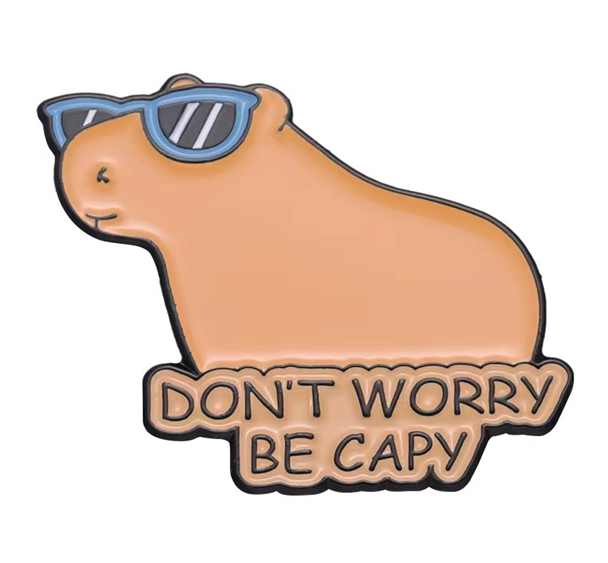 Значок металлический iLikeGift &quot;Don&#039;t worry be capy&quot; 