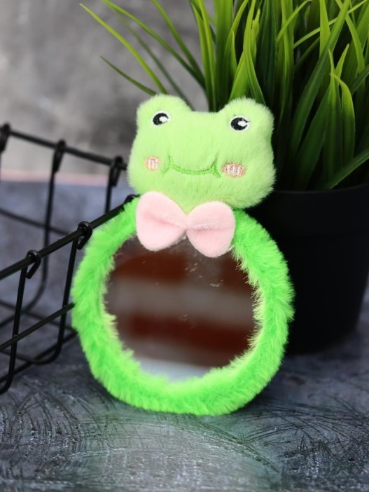 Плюшевое зеркало GIRLY &quot;Round frog&quot;, green (8*12,5 см) 