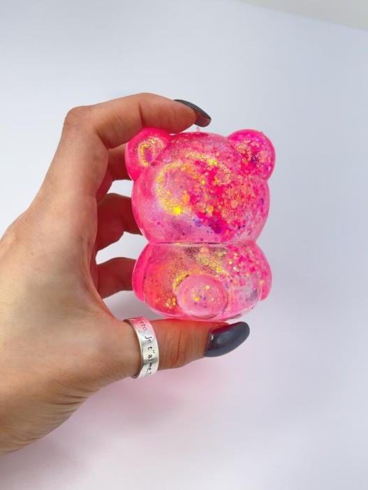 Мялка - антистресс «Милый мишка», розовая 