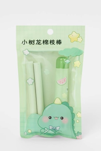 Набор выдвижного ластика + 2 сменных ластика "Little green", green