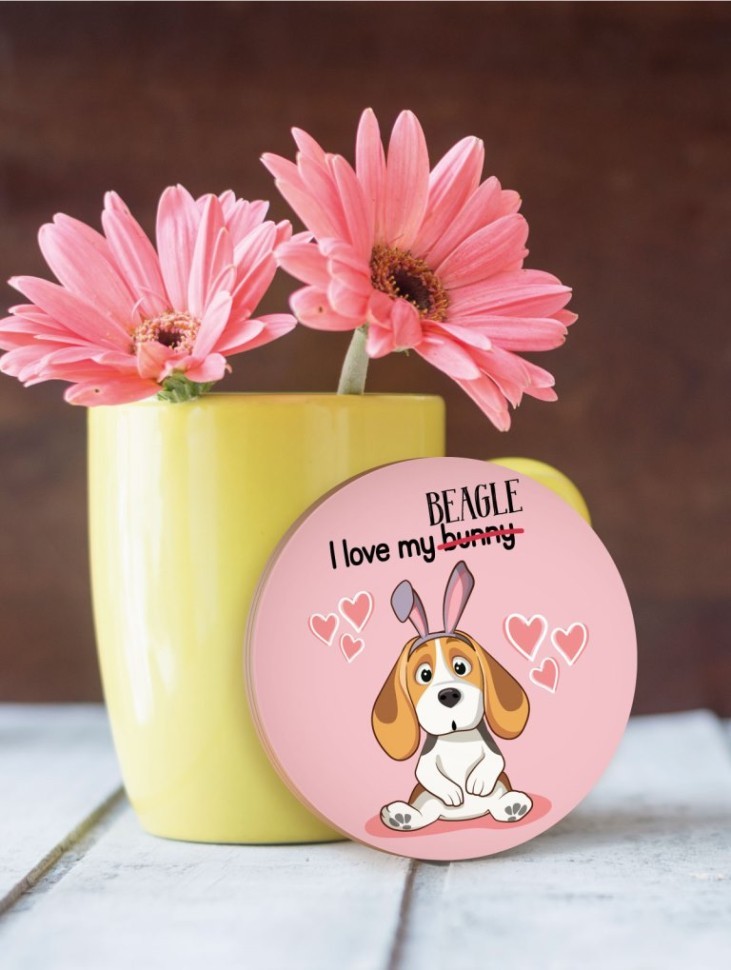 Подставка под горячее iLikeGift «Я люблю свою собаку», 9 см