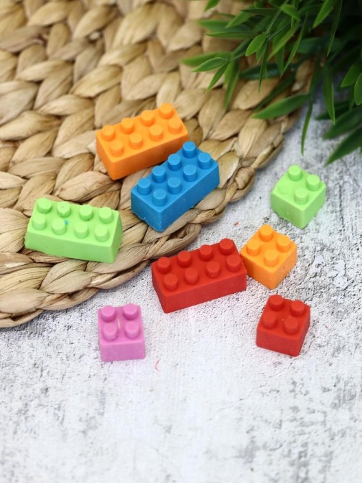 Ластики "Конструктор", 8 шт. в наборе 