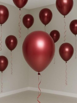 Набор воздушных шаров 10 шт. "Unified joy pack", pomegranate red (25 см)