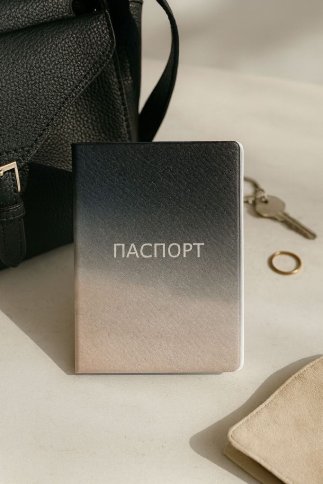 Обложка для паспорта из искусственной кожи "Тихое небо", плотность 600 мкм