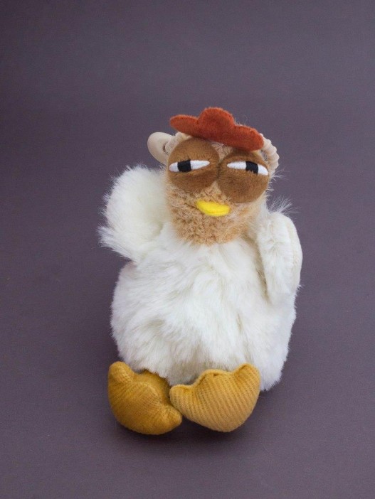 Плюшевый брелок &quot;Laying hens&quot;, beige, 16 см 