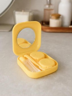 Контейнер для линз "Classic square", yellow