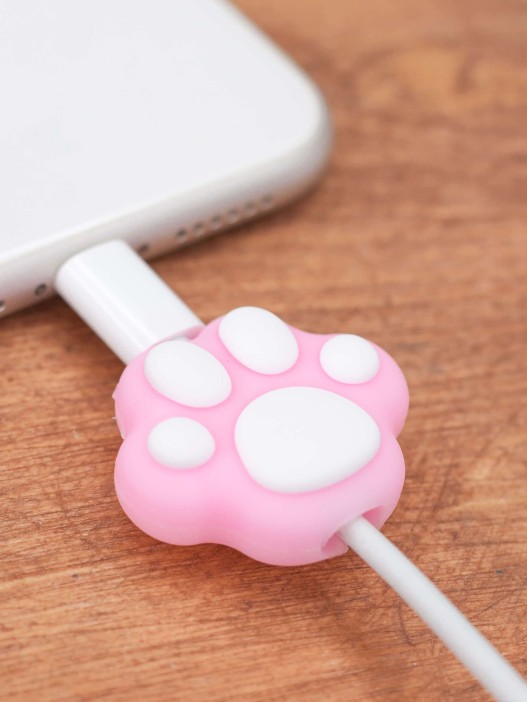 Защитная насадка для провода iLikeGift "Сat's paw", pink 