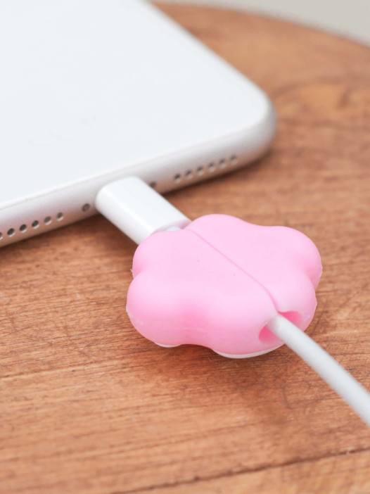 Защитная насадка для провода iLikeGift "Сat's paw", pink 