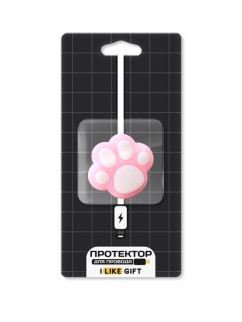 Защитная насадка для провода iLikeGift "Сat's paw", pink