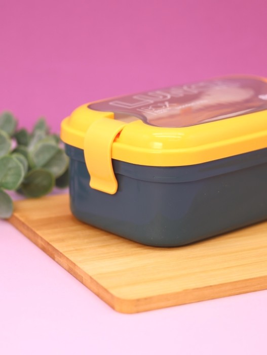 Ланчбокс &quot;Wonderful life&quot;, yellow (ложка+вилка), 800 мл 