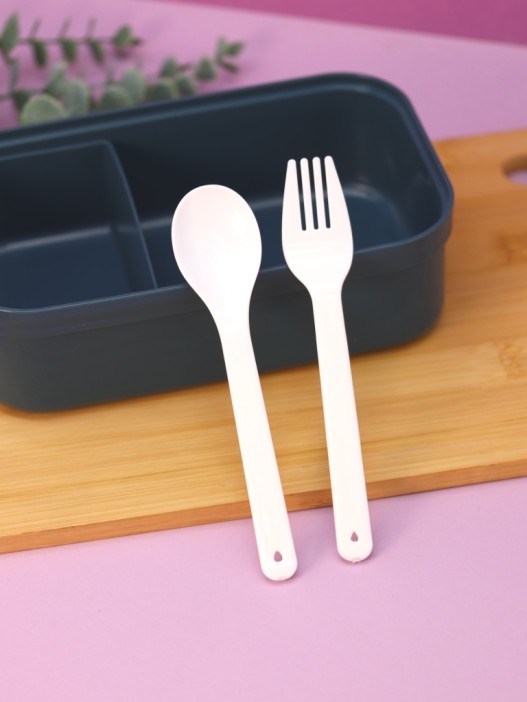 Ланчбокс &quot;Wonderful life&quot;, yellow (ложка+вилка), 800 мл 