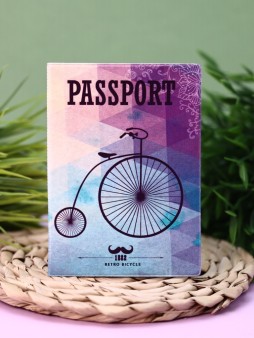 ОБЛОЖКА ДЛЯ ПАСПОРТА RETRO BICYCLE, плотность 600 мкм