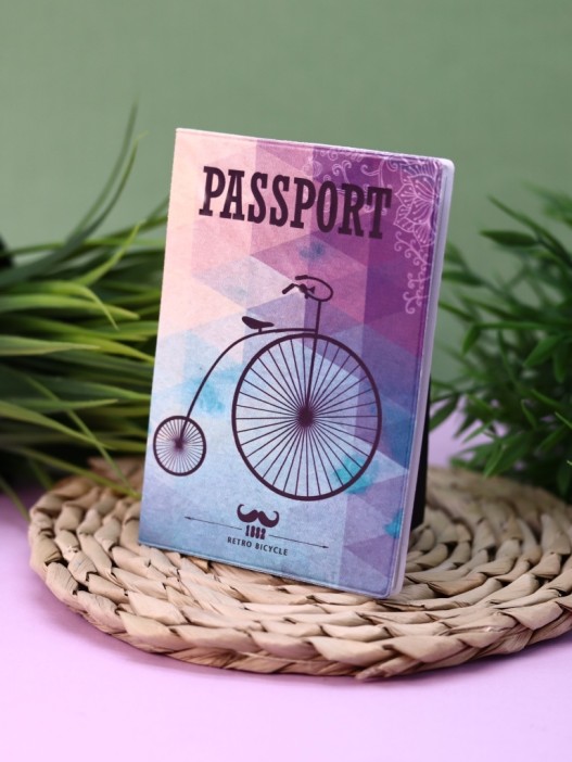 ОБЛОЖКА ДЛЯ ПАСПОРТА RETRO BICYCLE, плотность 600 мкм 