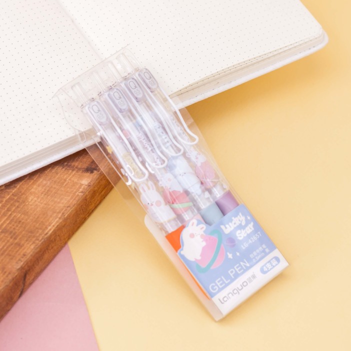 Набор ручек "Lucky hare", 4 шт, mix 