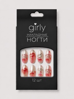 Накладные ногти GIRLY «Нежность», 12 шт., с клеевыми пластинами