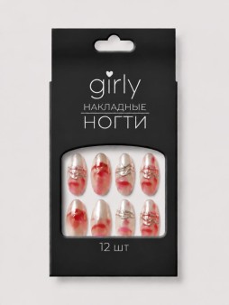 Накладные ногти GIRLY «Нежность», 12 шт., с клеевыми пластинами