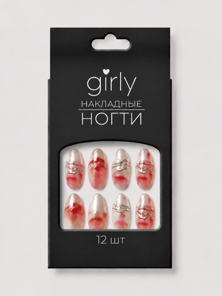 Накладные ногти GIRLY «Нежность», 12 шт., с клеевыми пластинами
